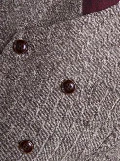 Halloween Vintage Waistcoat Aristocrat Men's Light Brown Retro Costume