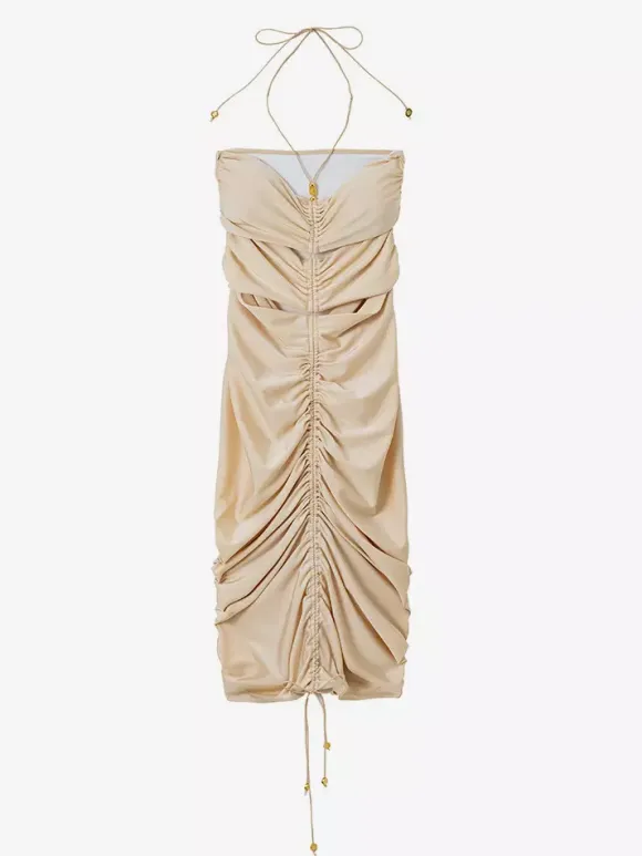 Halter Bodycon Dress Sexy Cutout Club Midi Dress For Women 2026
