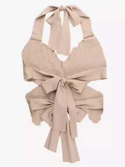 Halter Crop Tops With Back Bow-knot Shining Butterfly Clubwear For Women 2026