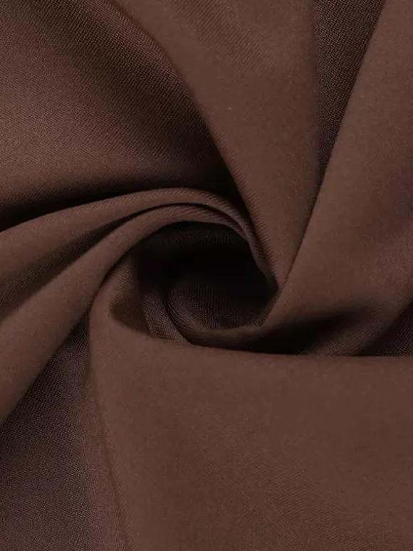 Halter Deep V Neck Maxi Dress For Women - Brown Slinky Ruched Backless Bodycon Gown - Summer Evening Party 2026