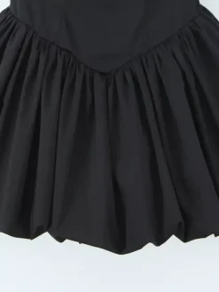 Halter Mini Dress In Black Square Neck A-Line Sexy Birthday Party Dress For Women 2026
