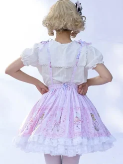 Harajuku Fashion Lolita SK Cardcaptor Sakura   Floral Print As Image Ruffles Lolita Skirts