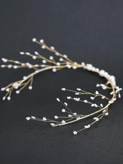 Headpiece Wedding Headwear Pearl Metal Bridal Hair Accessories