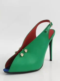 High Heel Pumps Peep Toe Designed High Heel Slingback Pumps