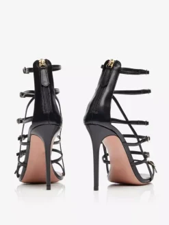 High Heel Sandals Women's Open Toe Buckles Detail Strappy Sandal Shoes