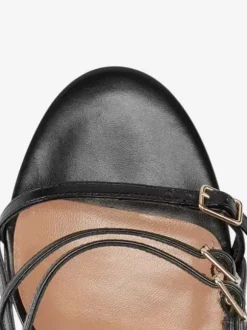 High Heel Sandals Women's Open Toe Buckles Detail Strappy Sandal Shoes