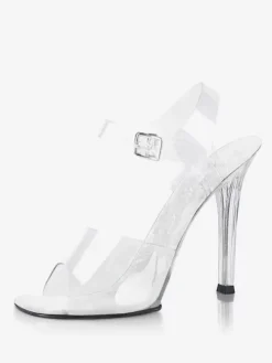 High Heel Sexy Sandals Transparent PVC Upper Peep Toe 0.4