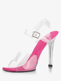 High Heel Sexy Sandals Transparent PVC Upper Peep Toe 0.4