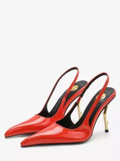 High Heel Slingback Pumps Women's Pointed Toe Designed Heel Party Shoes