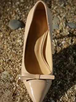 High Heel Pumps Women's Pointed Toe Bow Slip On Dress Shoes