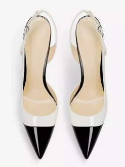 High Heel Pumps Women's Pointed Toe Cut Out Slingback Dress Shoes