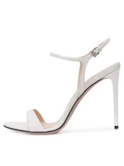 High Heel Sandals Black Patent PU Upper Round Toe Prom shoes Women Party Shoes