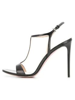 High Heel Sandals Black Patent PU Upper Round Toe Prom shoes Women Party Shoes
