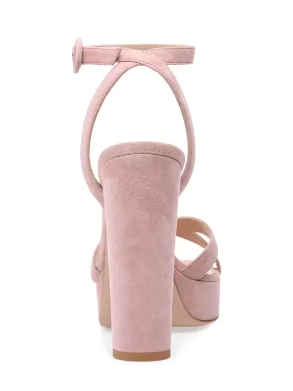 High Heel Sandals Green Micro Suede Upper Round Toe Prom shoes Women Party Shoes