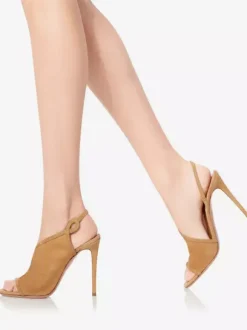 High Heel Sandals Suede Open Toe Stiletto Heel Sandal Shoes