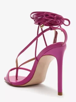 High Heel Sandals Women's Flip Flop Open Toe Lace Up Party Shoes