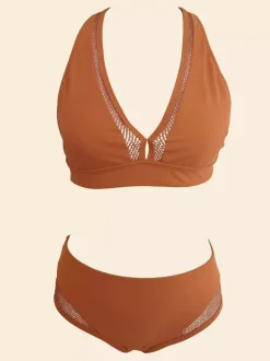 High Waist Bikini Set Women - Athletic Two Piece Swimsuit With V Neck Racerback Top - Summer Beach Vacation Pool Party 2026