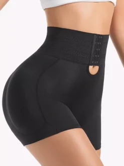 High Waist Hook Eye Tummy Control Hip Lift Shapewear Shorts