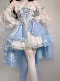 Hime Lolita Dress Sleeveless Sweet Bow Tea Party Lolita Dress