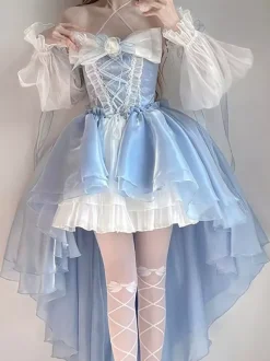Hime Lolita Dress Sleeveless Sweet Bow Tea Party Lolita Dress