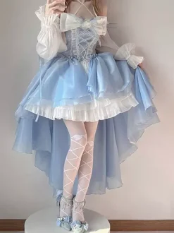 Hime Lolita Dress Sleeveless Sweet Bow Tea Party Lolita Dress