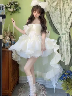 Hime Lolita Dress Polyester Sleeveless Sweet Lolita Tea Party Dress