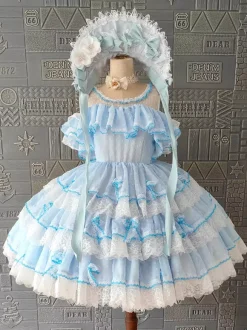 Hime Lolita Dress Polyester Sleeveless Jumper Romance Sweet Rocco Costume Party Lolita Jsk