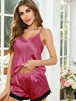 Home Wear V-Neck Sleeveless Clothes Polyester Outfit