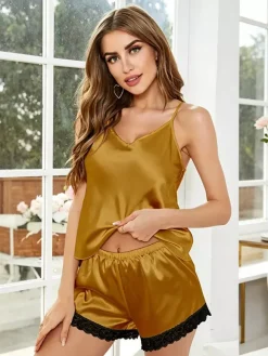 Home Wear V-Neck Sleeveless Clothes Polyester Outfit