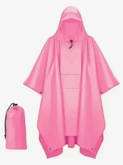 Hooded Hiking Cape Raincoat for Adults