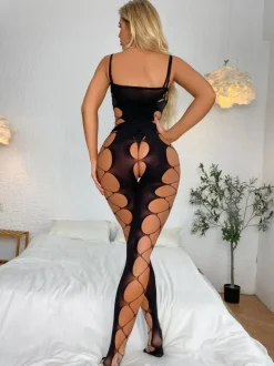 Hosiery For Women Black Backless Cut Out Nylon Sexy Hot Hosiery