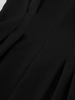 Hourglass Tailored Women's Black Blazer - Structured Shoulder Single-breasted Cinched Jacket - Corporate Core Casual Workwear Outer 2026