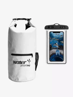 2-in-1 Waterproof Dry Bag With External Zip Pocket & Matching Phone Dry Bag