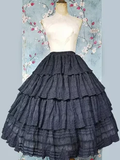 Infanta Lolita SK Pleated Black Lolita Skirts