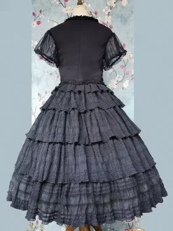 Infanta Lolita SK Pleated Black Lolita Skirts