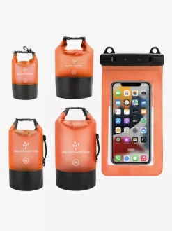 2-in-1 Roll Top Waterproof Dry Bag With Matching Phone Waterproof Case