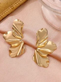 Irregular Flower Shaped Earrings For Women 2026