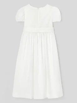 Ivory Short Sleeves Formal Party Dress Wedding Cute Flower Girl Dress