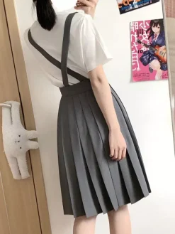 Japanese School Uniform Classic Lolita SK Black Pleated Lolita Skirts