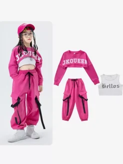 Jazz Dance Costumes Women's Polyester Pants Top Dancing Wear
