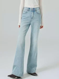 Jeans Bottoms Modern For Women Casual Raised Waist Denim Street Wear Jeans
