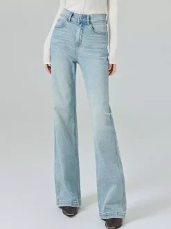 Jeans Bottoms Modern For Women Casual Raised Waist Denim Street Wear Jeans