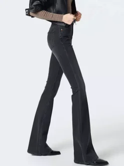 Jeans Women's Bottoms Flared Modern Casual Jeans