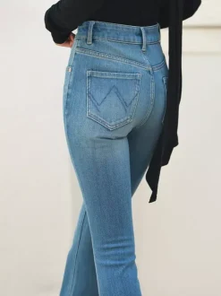 Jeans Women's Bottoms For Women Elegant Raised Waist Daily Casual Jeans