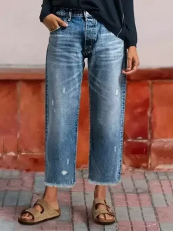 Jeans Women's Straight Charming Denim Casual Bottoms Jeans