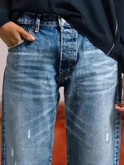 Jeans Women's Straight Charming Denim Casual Bottoms Jeans