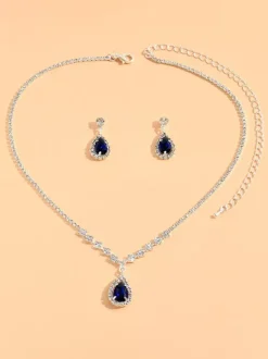 Jewelry Set For Bridal Gorgeous Metal Diamond