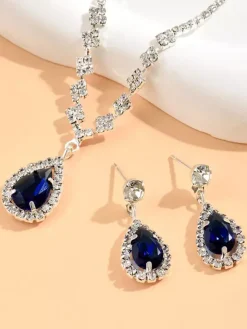 Jewelry Set For Bridal Gorgeous Metal Diamond