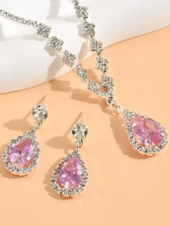 Jewelry Set For Bridal Gorgeous Metal Diamond