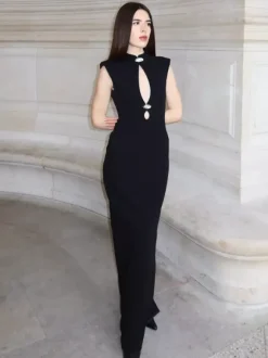 Keyhole Cutout Sleeveless Bodycon Maxi Dress For Women 2026